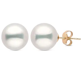 10.0-11.0 mm White Edison Freshwater Pearl Stud Earrings