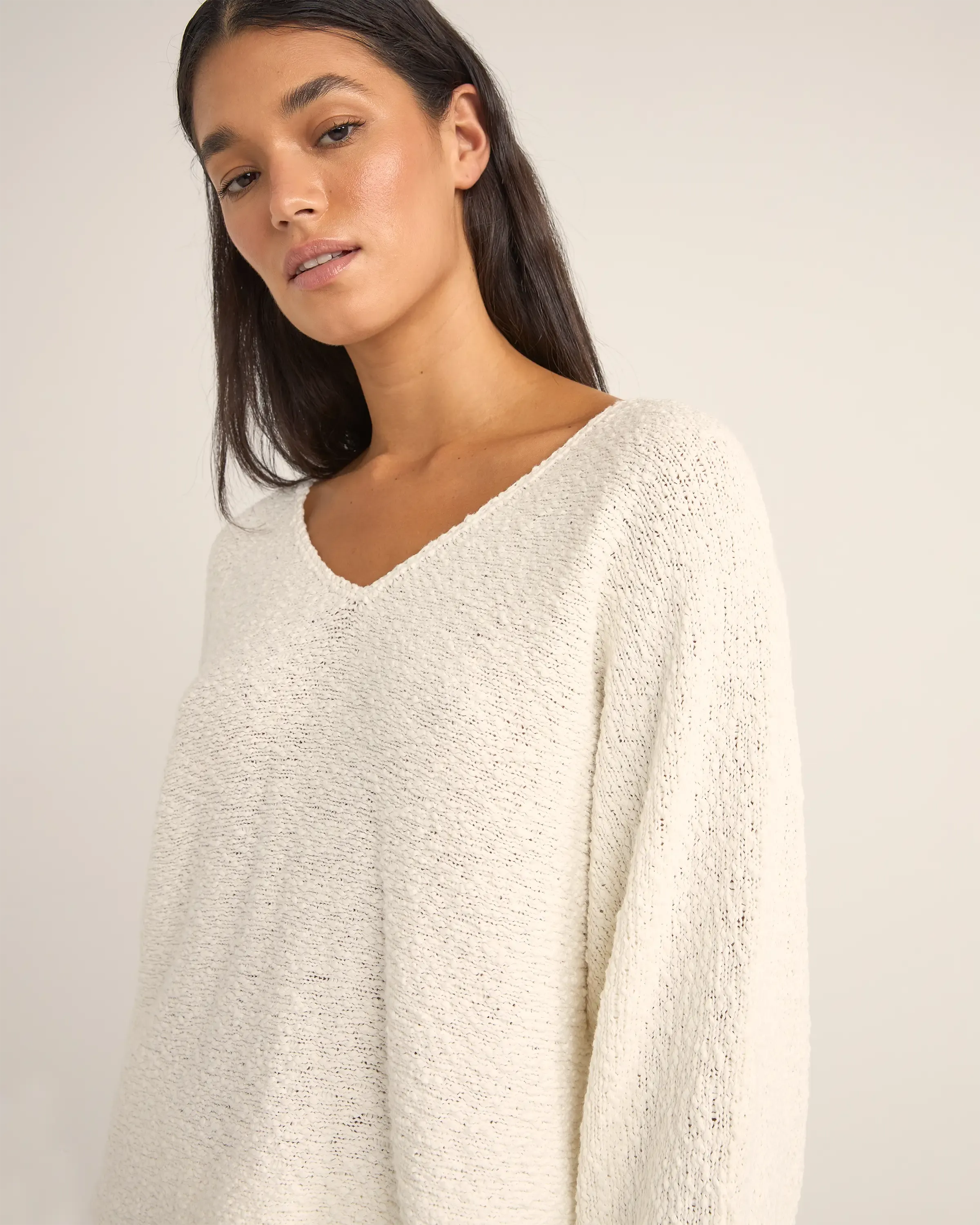 Adele Oversized Knit Jumper in White