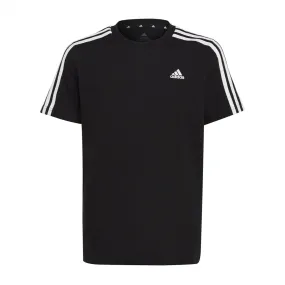 ADIDAS ESSENTIALS 3-STRIPES COTTON JUNIOR TEE BLACK