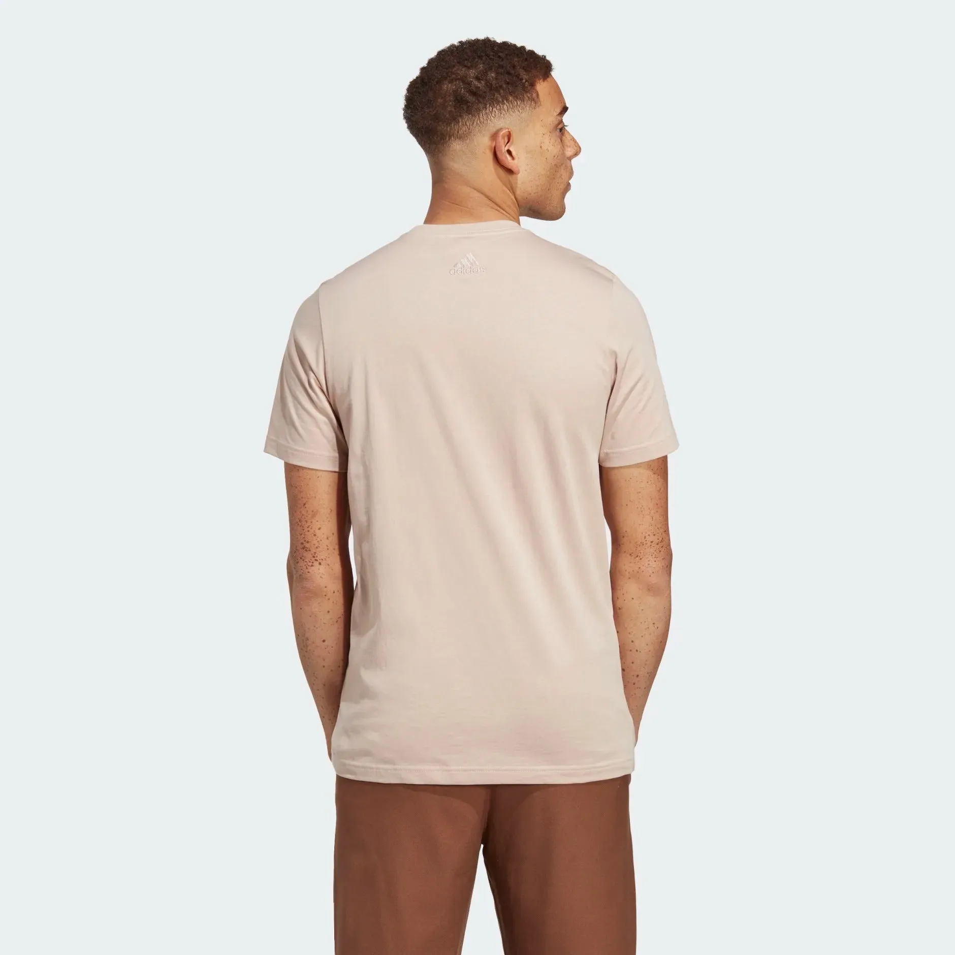 adidas Essentials Single Jersey Linear Ebroidered Logo Men's Tee