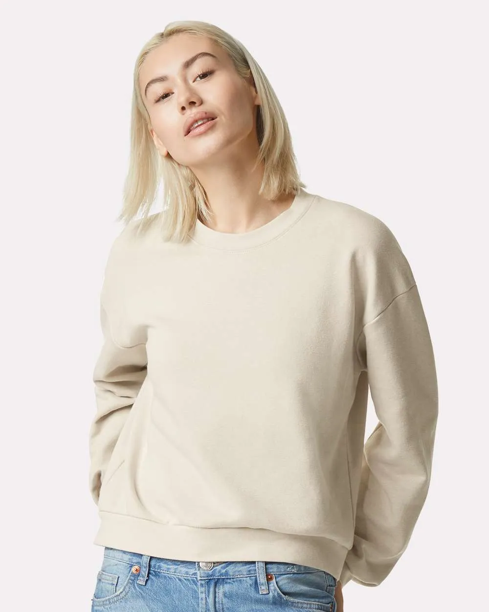 American Apparel ReFlex Women's Fleece Crewneck Sweatshirt RF494