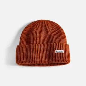 AUTUMN - WAFFLE BEANIE RUST