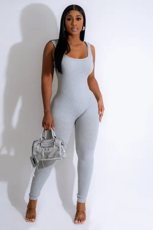 Back Detail Sleeveless Jumpsuit