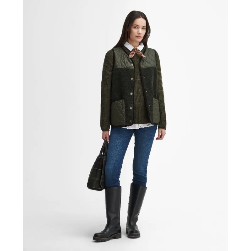 Barbour Willows Knitted Ladies Jumper - Olive