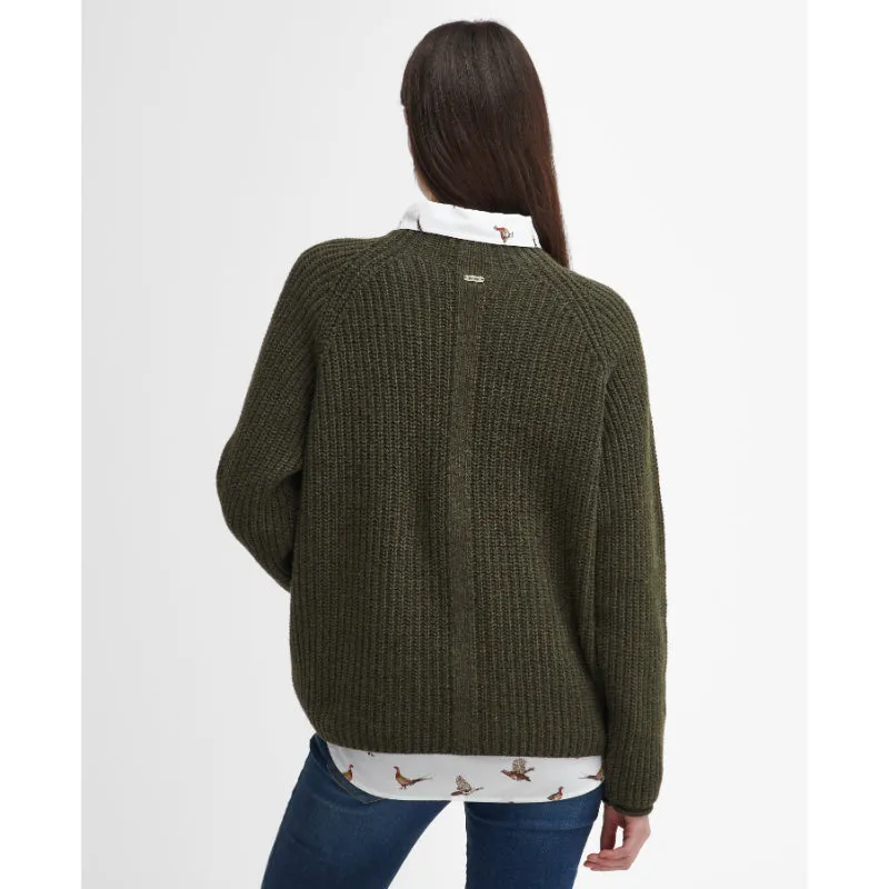 Barbour Willows Knitted Ladies Jumper - Olive