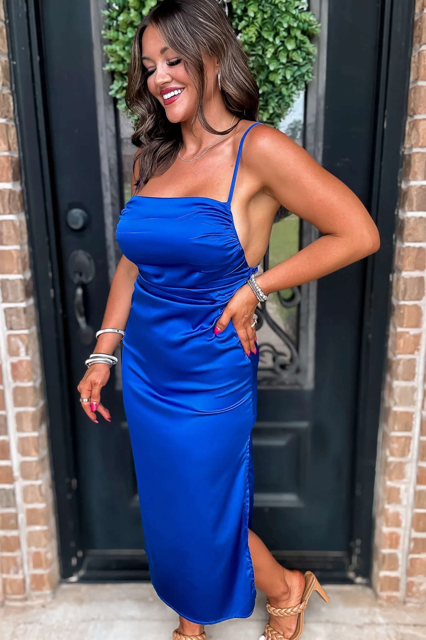 Be Royal Blue Slip Dress