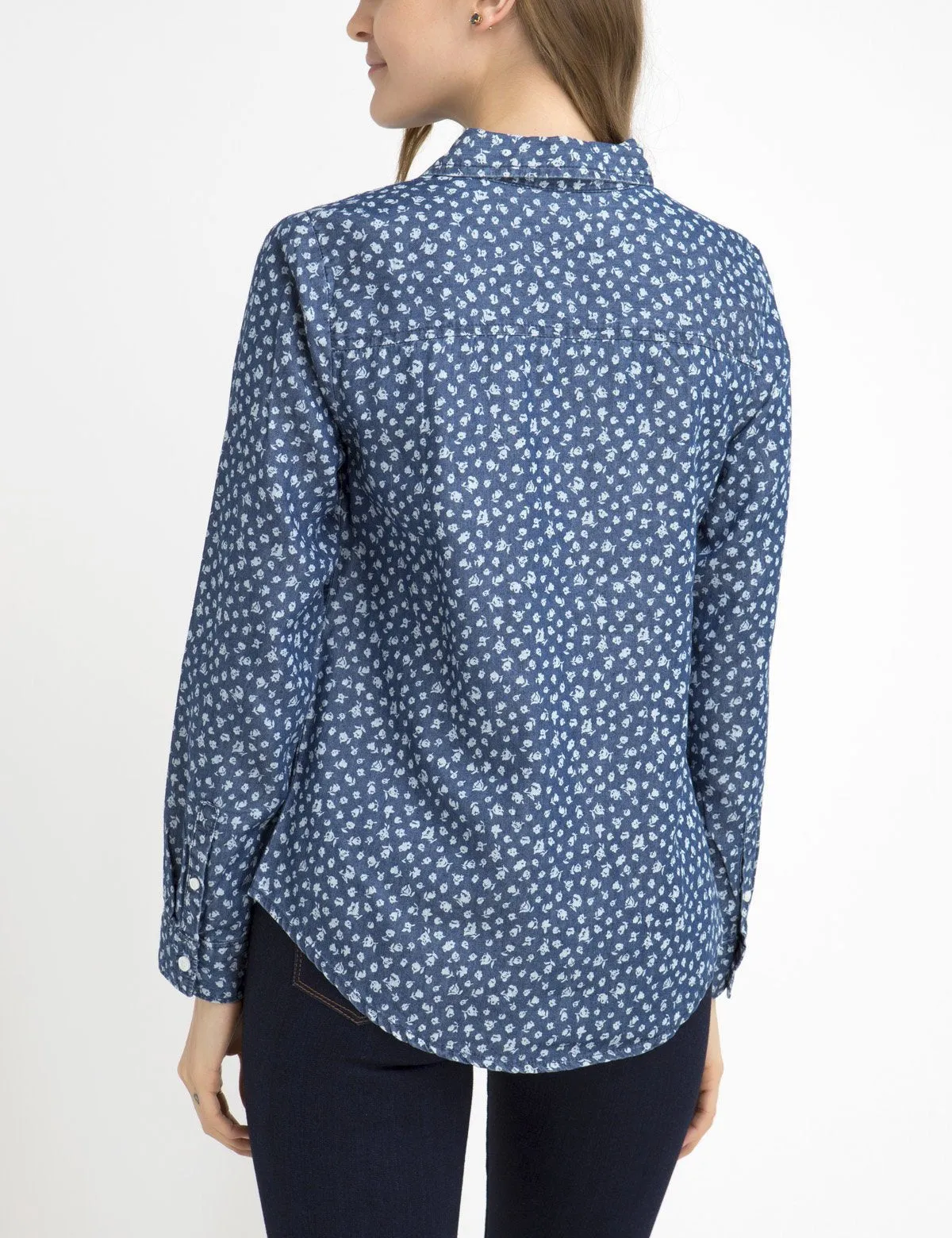 BOTANICAL LIGHTWEIGHT CHAMBRAY SHIRT