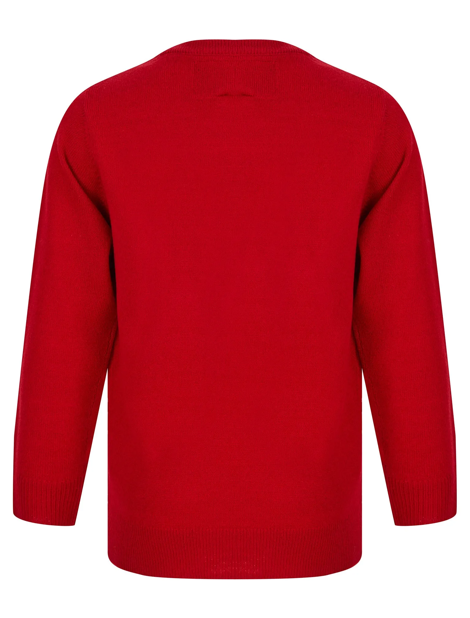 Boy's Santa Head Repeat Novelty Christmas Jumper in George Red - Merry Christmas Kids (4-12yrs)