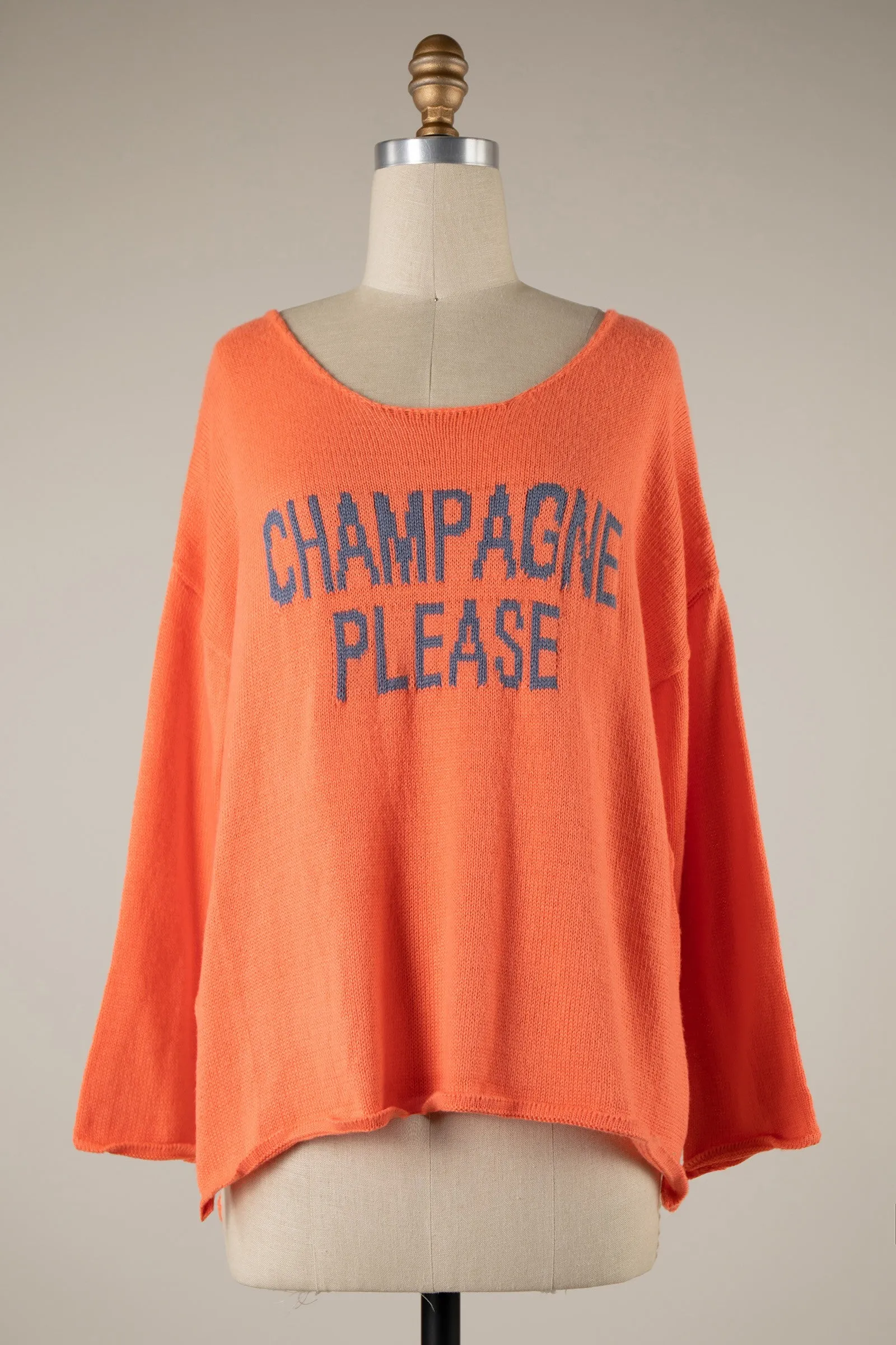 CHAMPAGNE PLEASE KNIT LIGHTWEIGHT SWEATER W8005 1 PACK