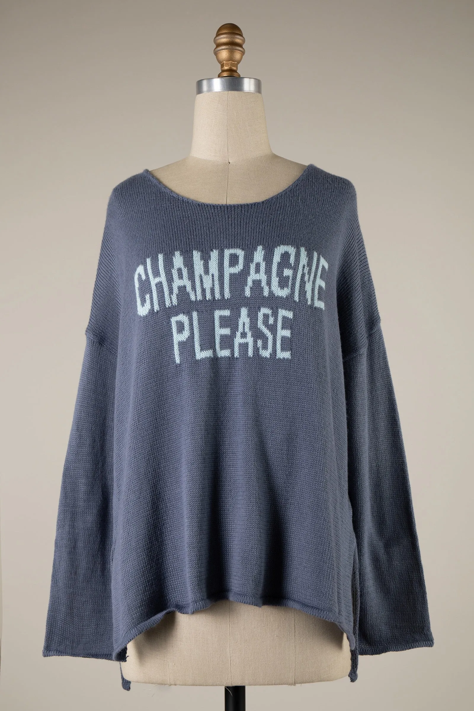 CHAMPAGNE PLEASE KNIT LIGHTWEIGHT SWEATER W8005 1 PACK