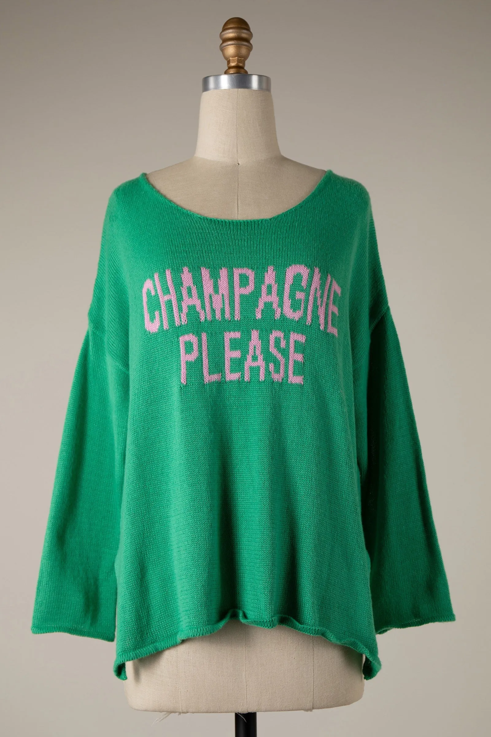 CHAMPAGNE PLEASE KNIT LIGHTWEIGHT SWEATER W8005 1 PACK