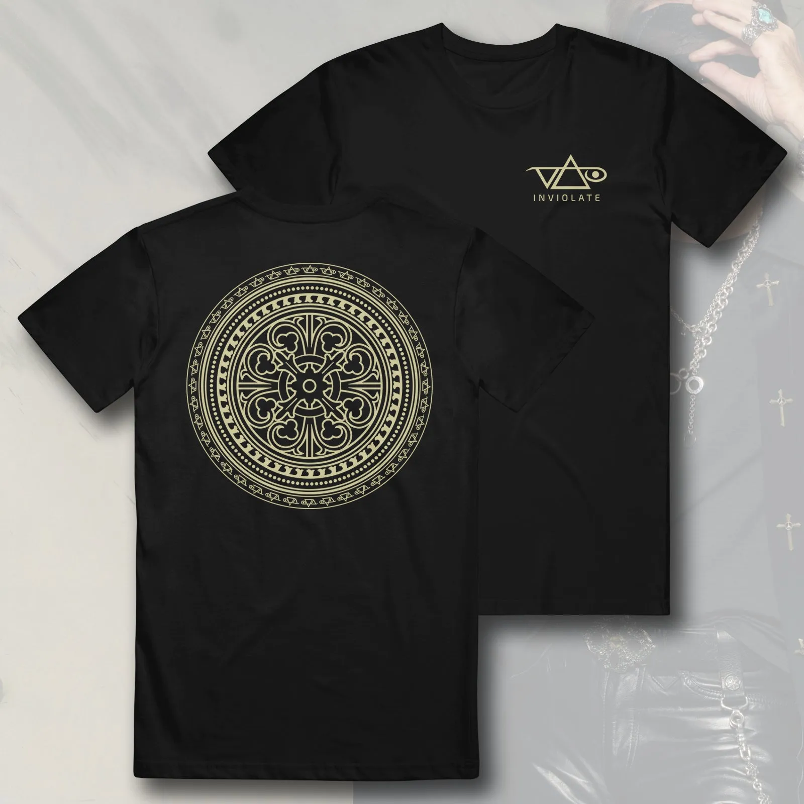 Circle Pattern Black T-Shirt