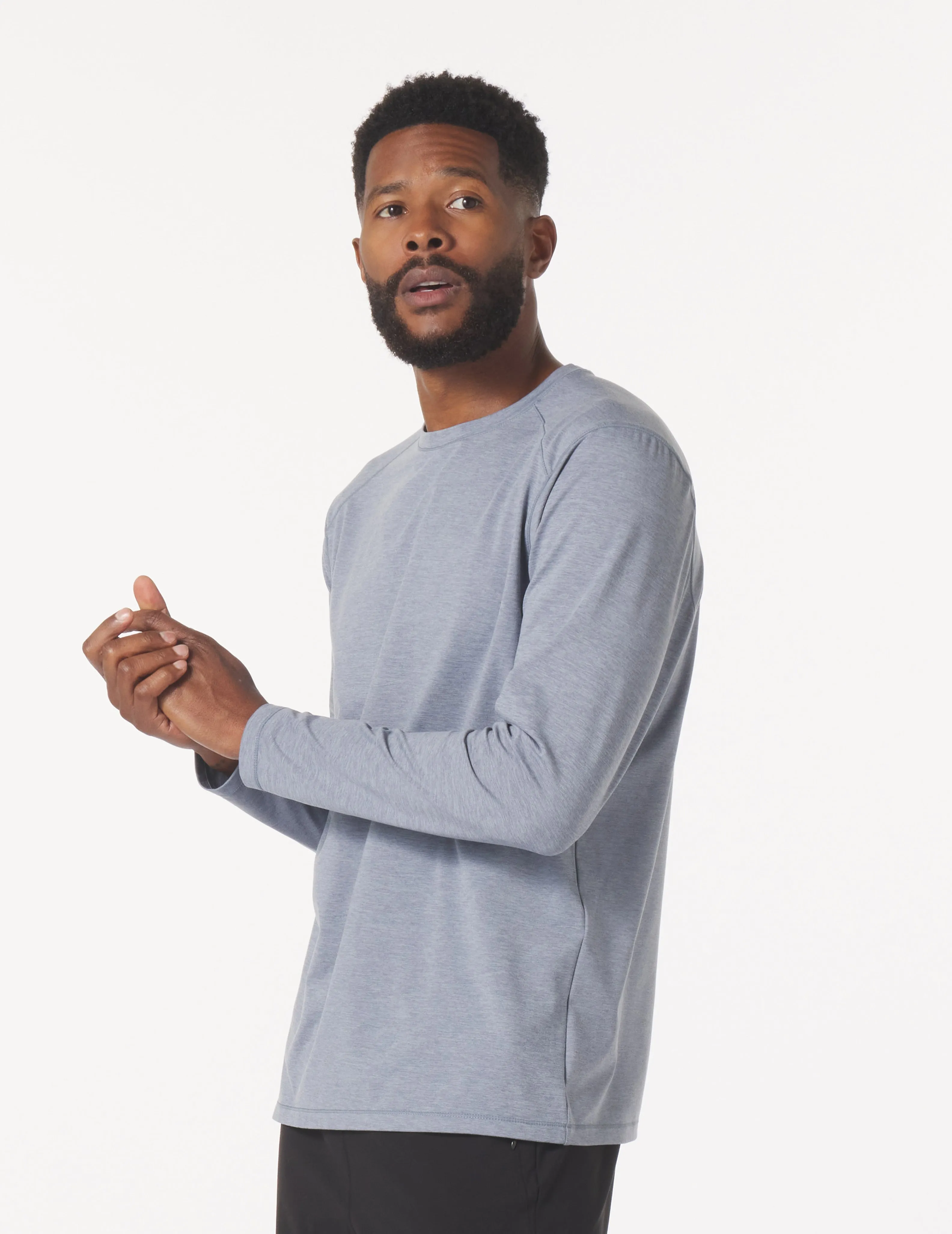 Dash Crew Neck: Greystone Marble