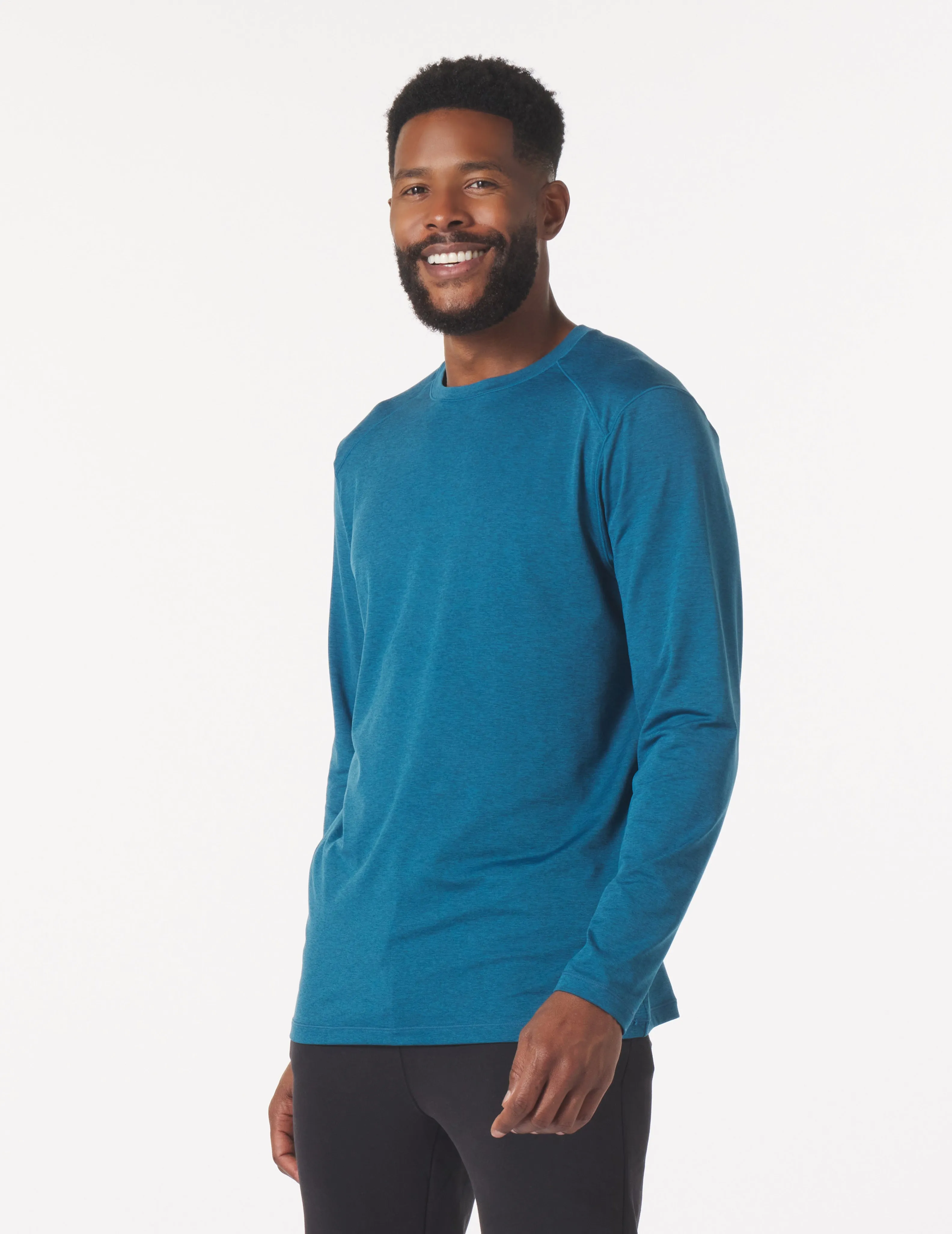 Dash Crew Neck: Moroccan Blue Marble