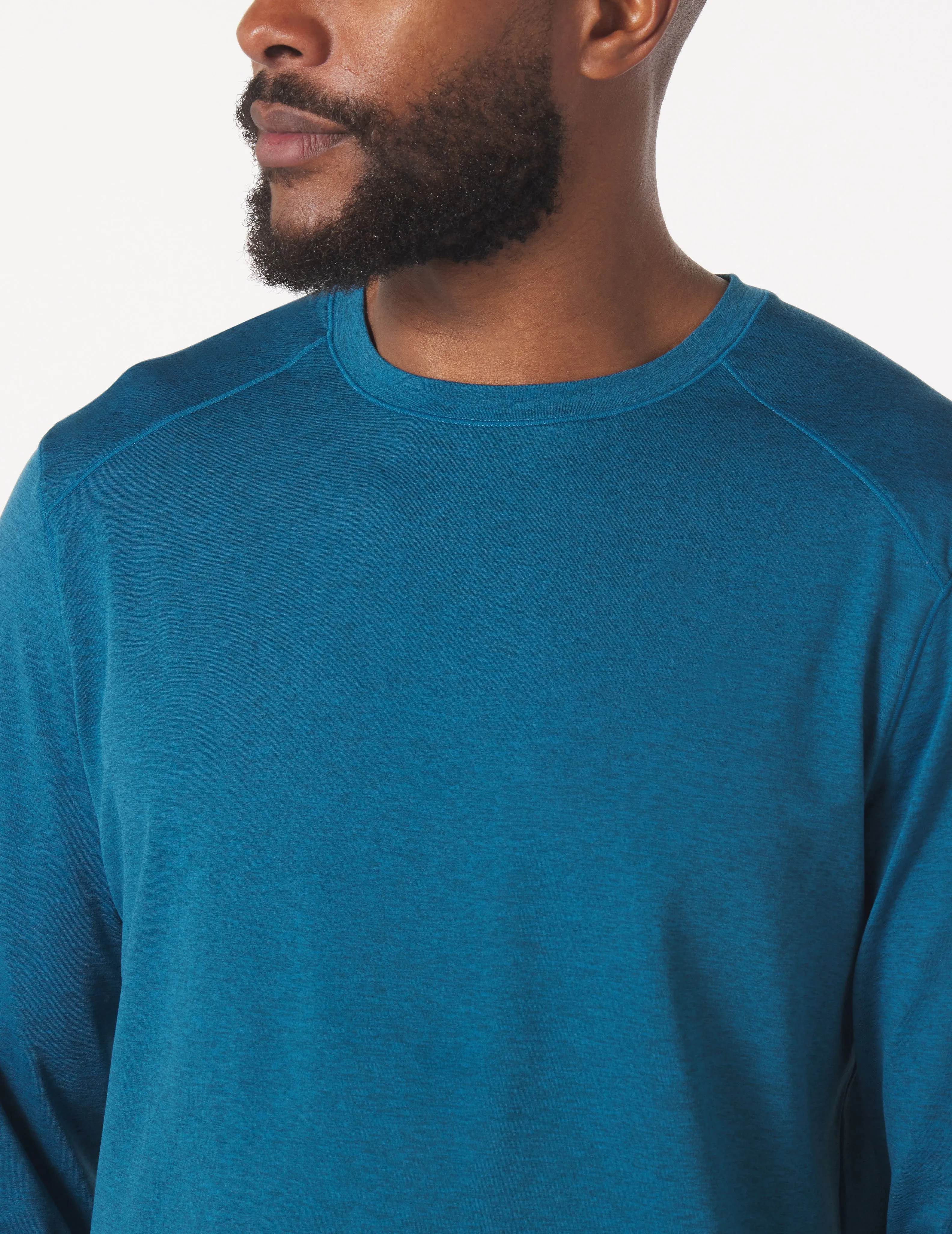 Dash Crew Neck: Moroccan Blue Marble