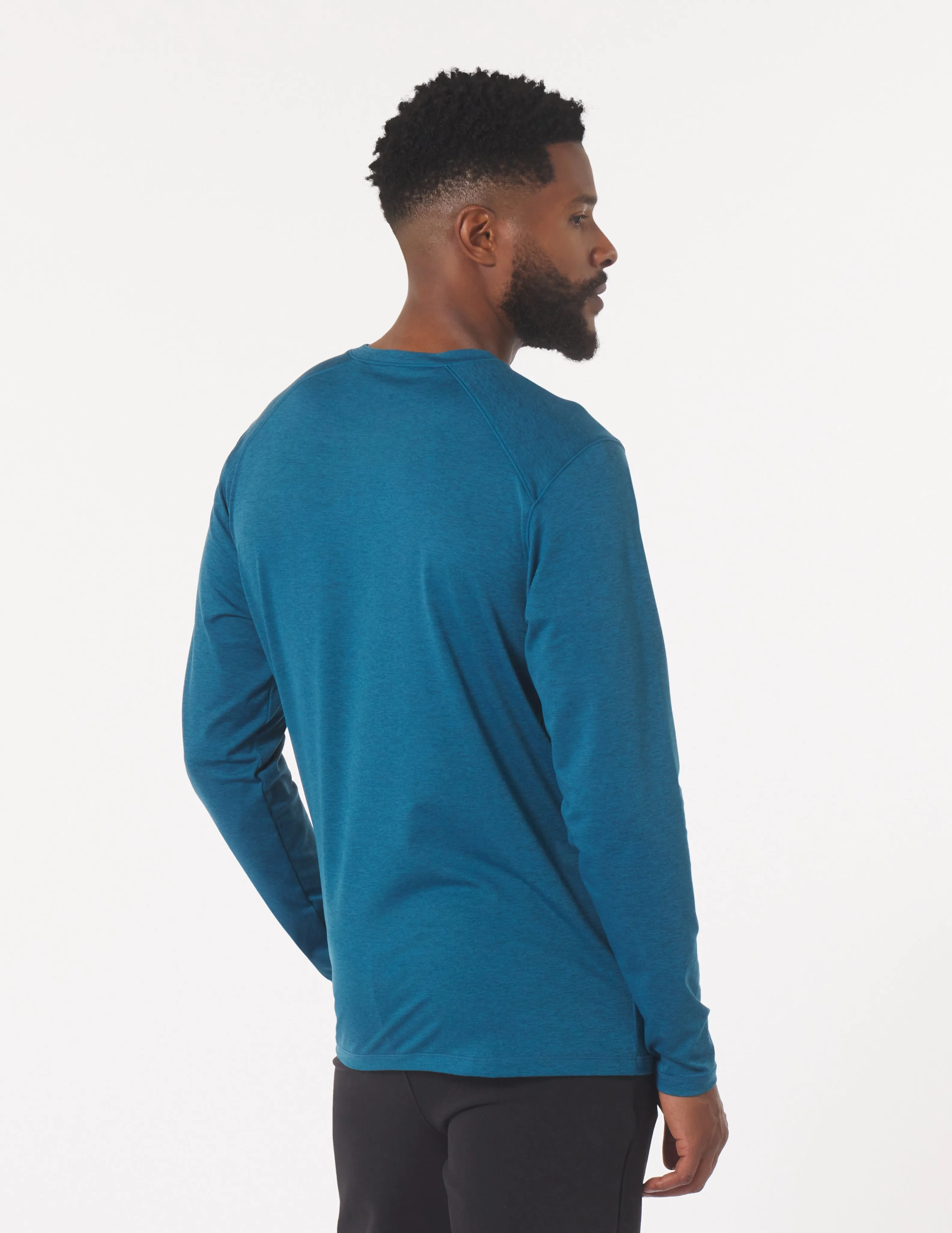 Dash Crew Neck: Moroccan Blue Marble