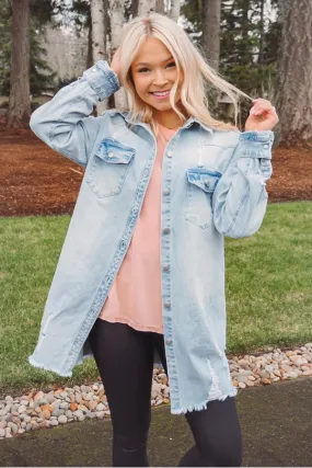 Denim Button Down Top