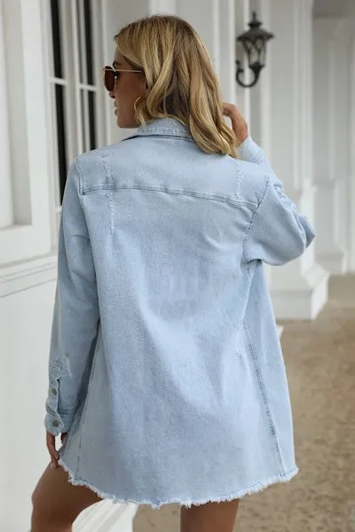 Denim Button Down Top