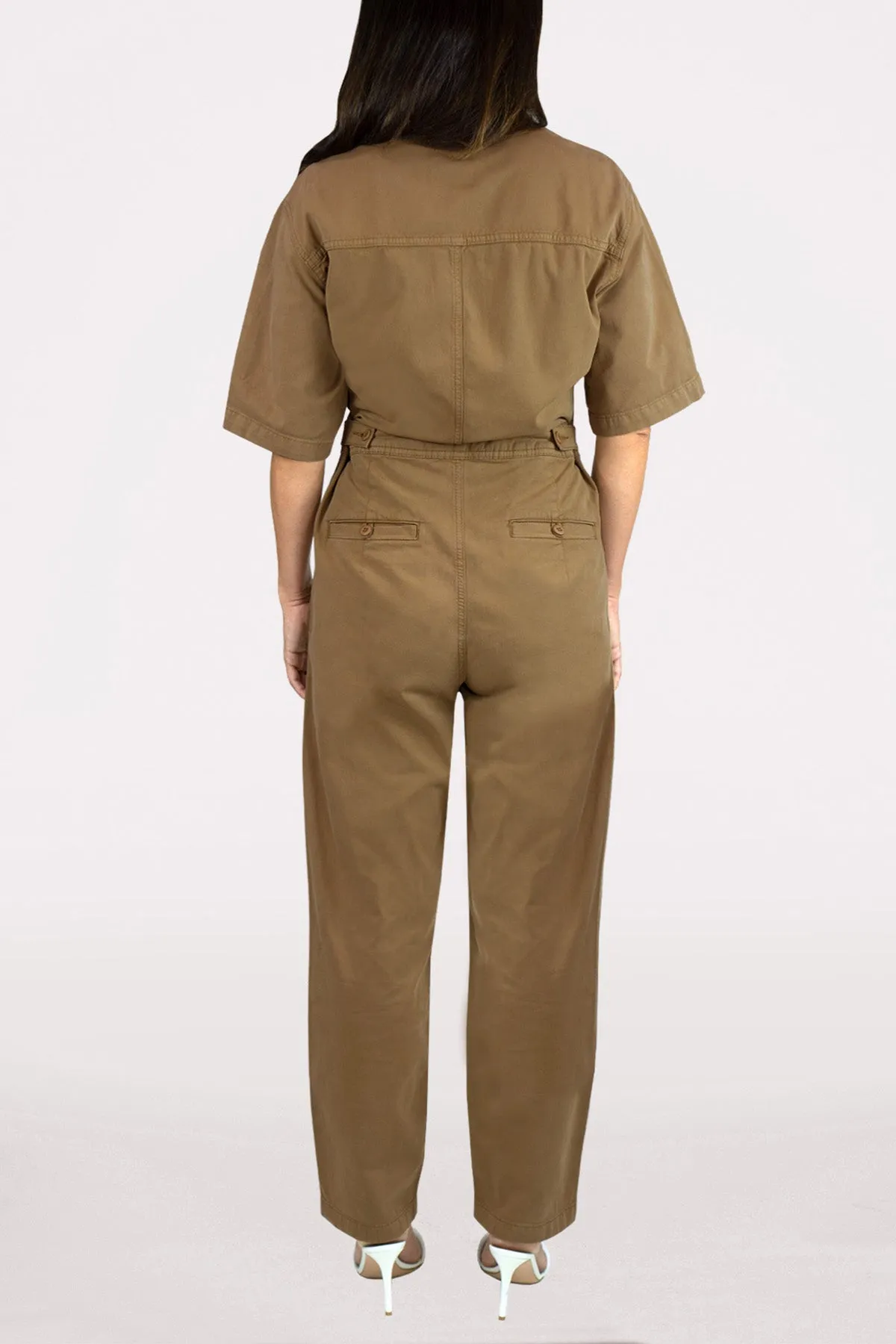 DSTLD Women's Utility Jumpsuit in Ermine