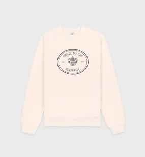 Eden Crest Crewneck - Cream/Navy