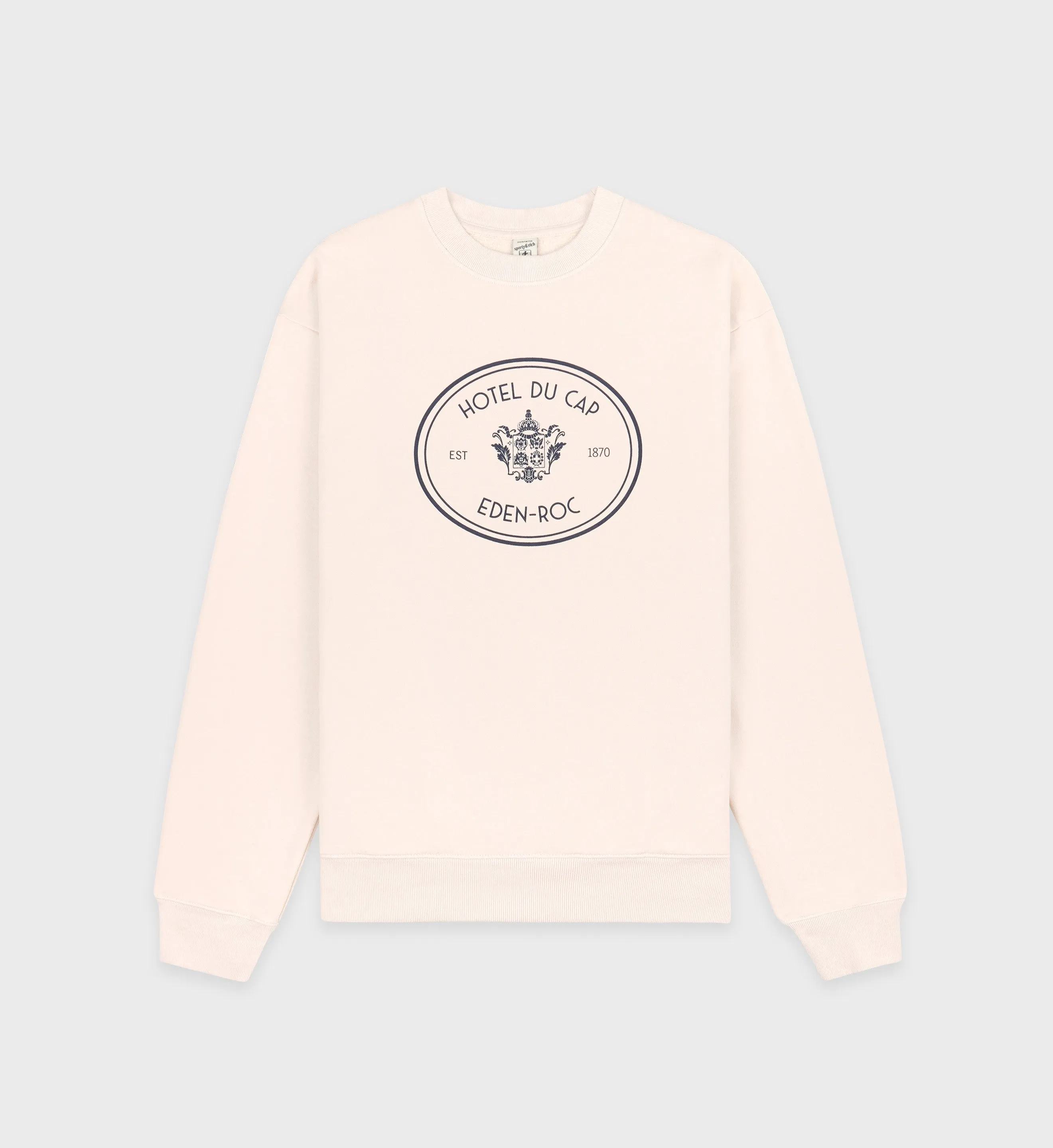 Eden Crest Crewneck - Cream/Navy