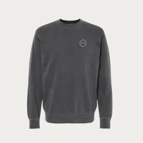 Embroidered City Circle Pigment Dyed Crewneck