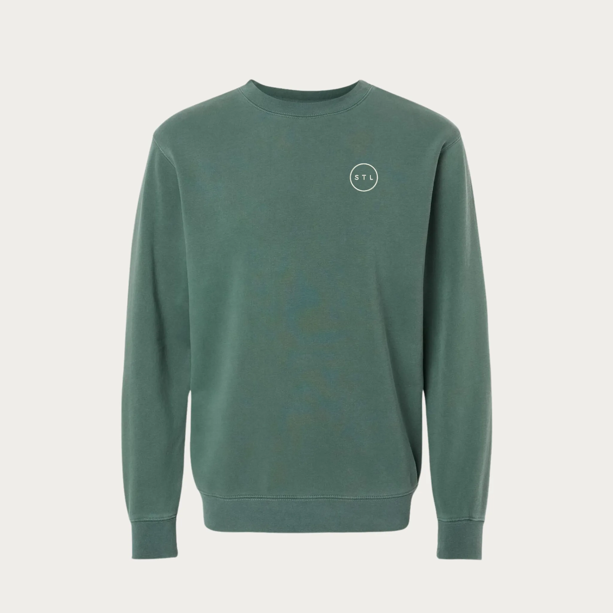 Embroidered City Circle Pigment Dyed Crewneck