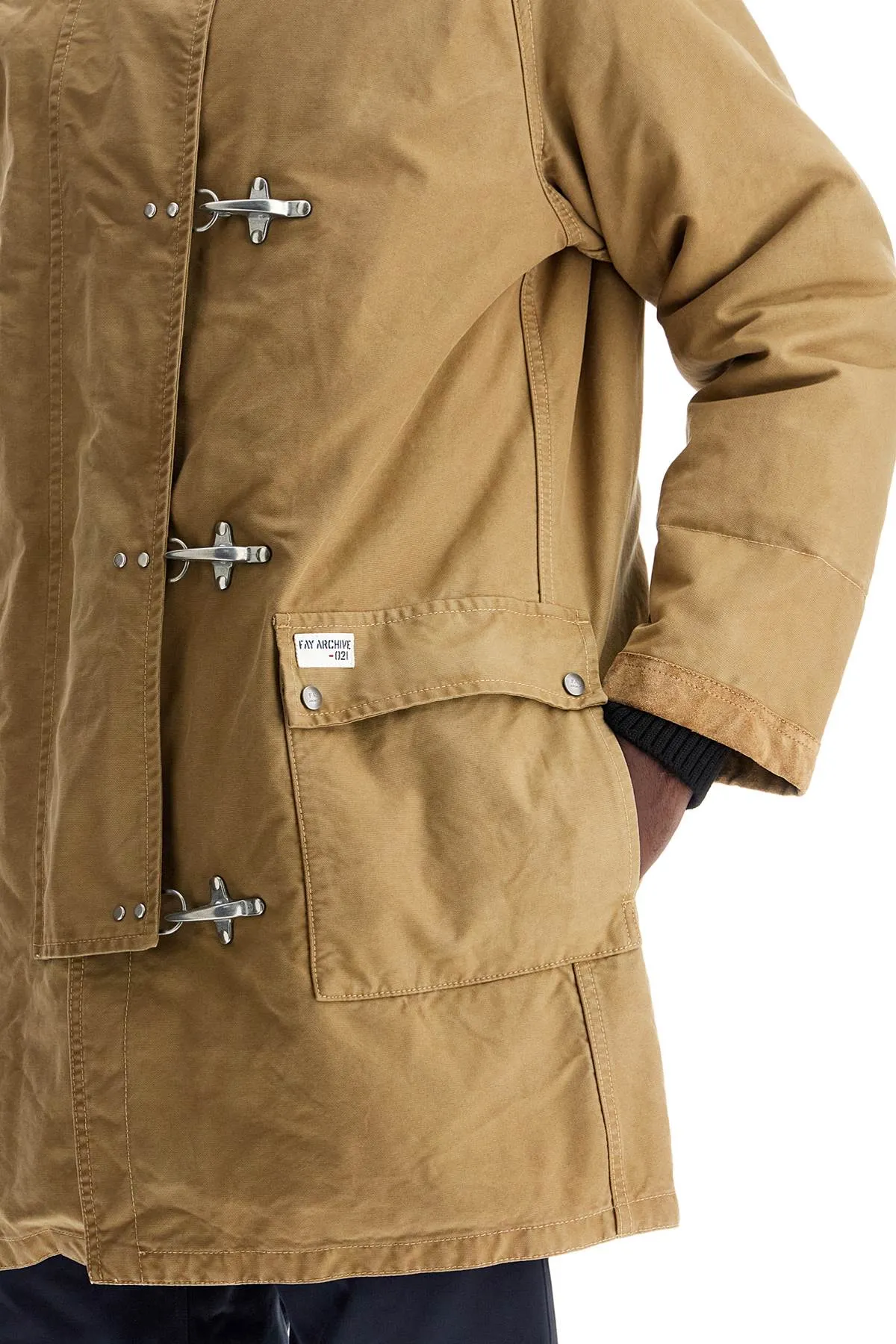 Fay Archive Padded Canvas Jacket Coat