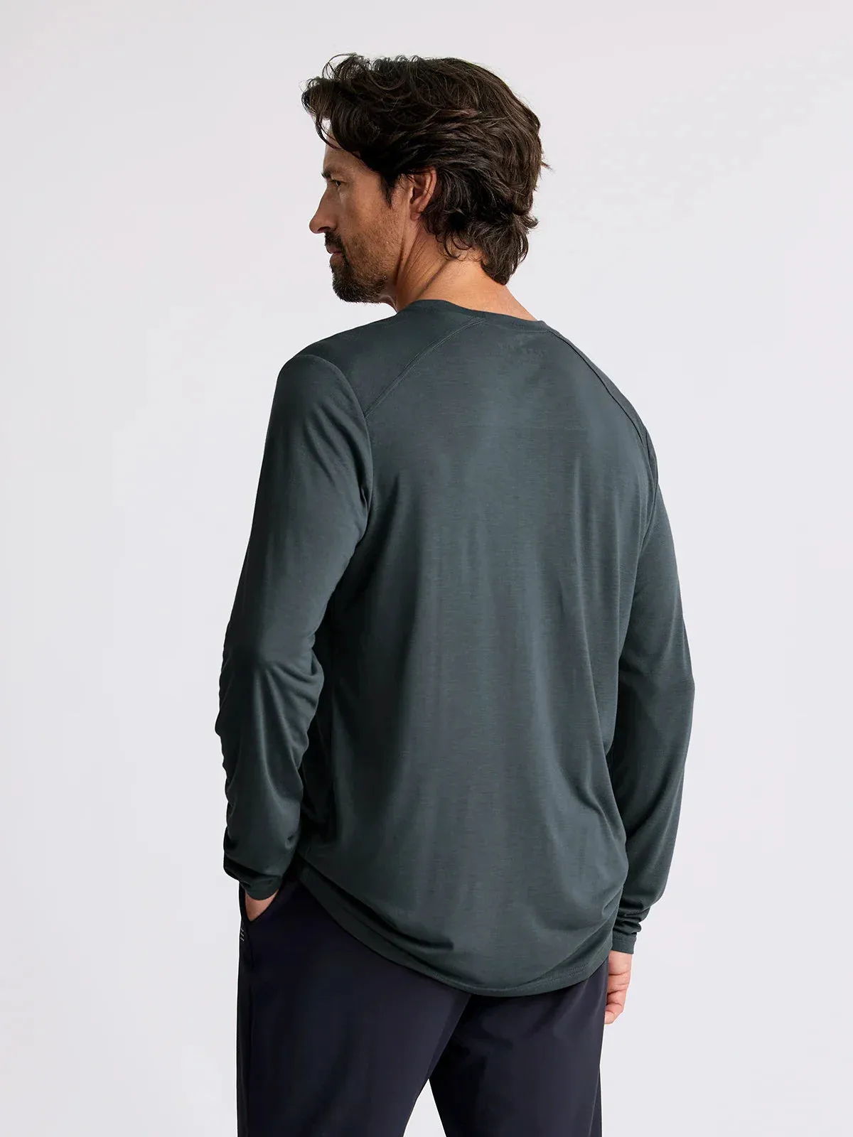 Free Fly Men's Bamboo Lightweight Long Sleeve in Limited: Midnight