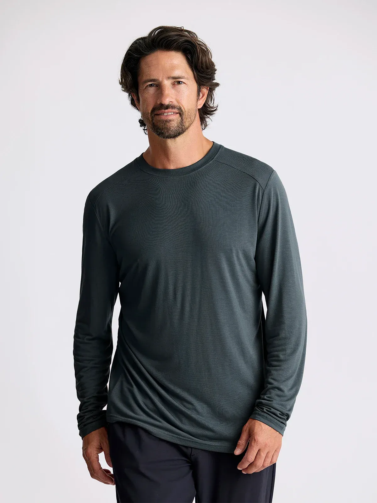 Free Fly Men's Bamboo Lightweight Long Sleeve in Limited: Midnight