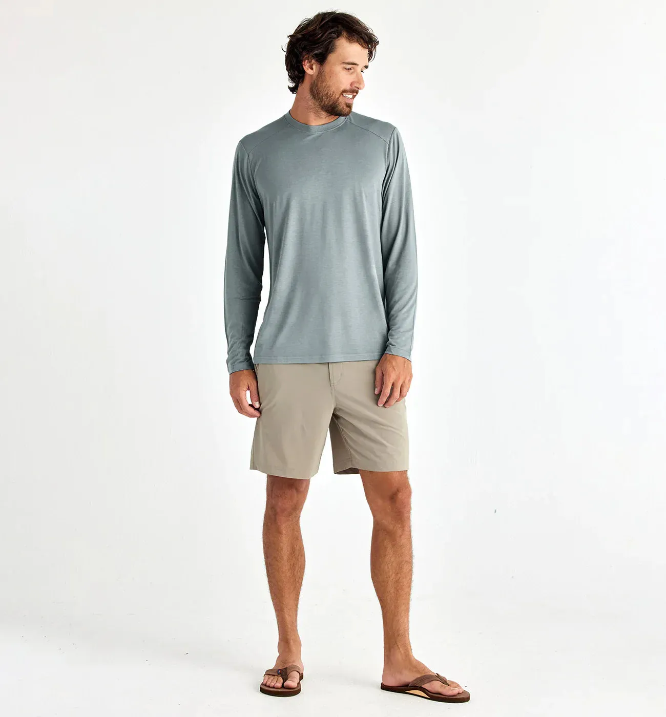 Free Fly Men's Bamboo Lightweight Long Sleeve in Slate