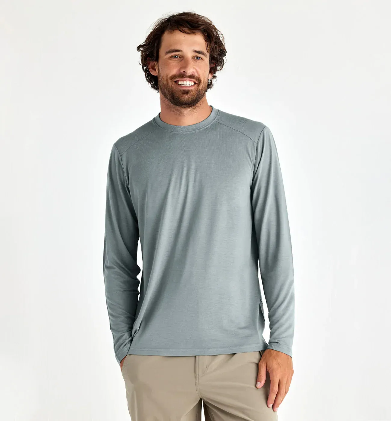 Free Fly Men's Bamboo Lightweight Long Sleeve in Slate