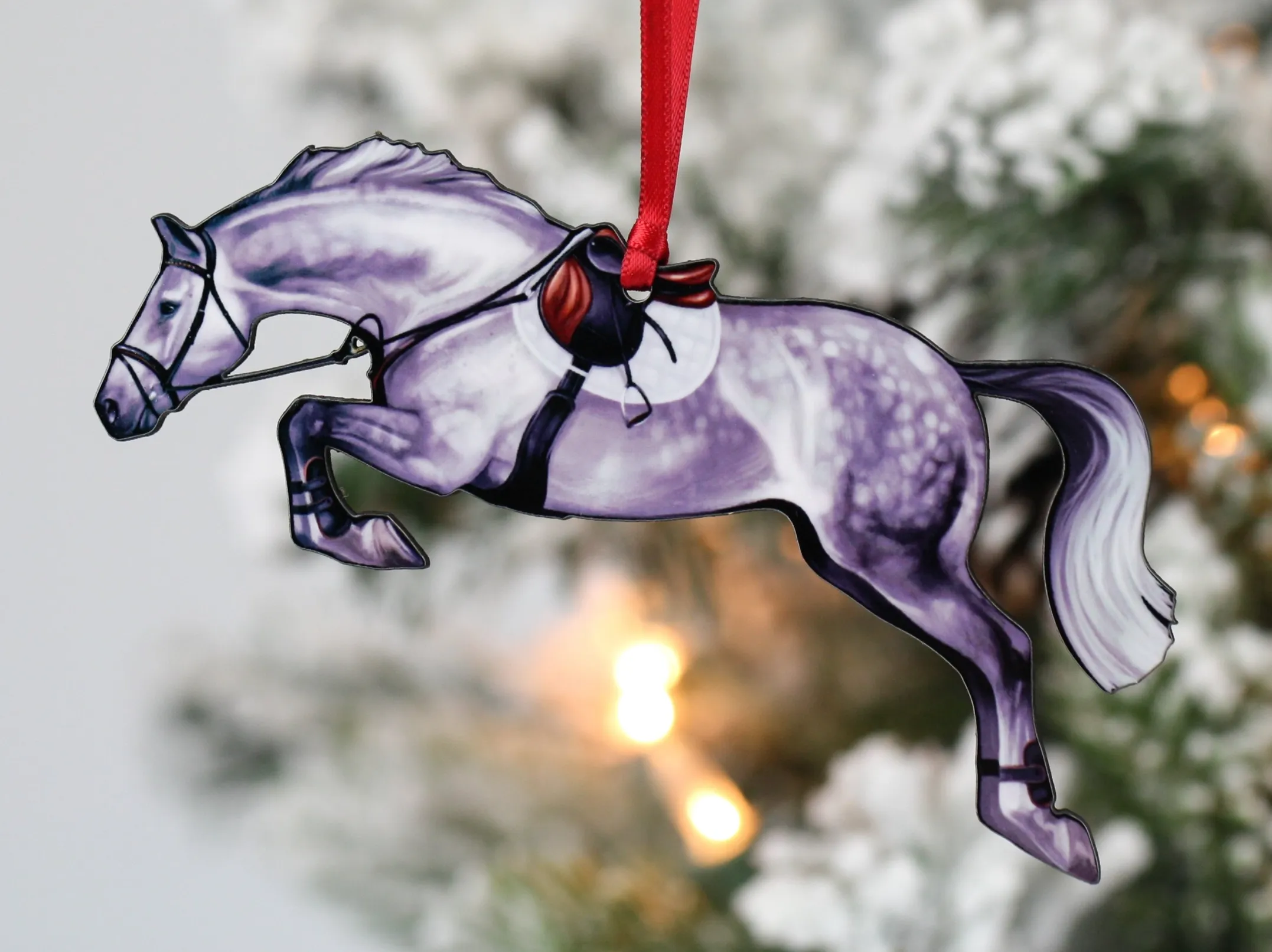 Gray Hunter Jumper Ornament