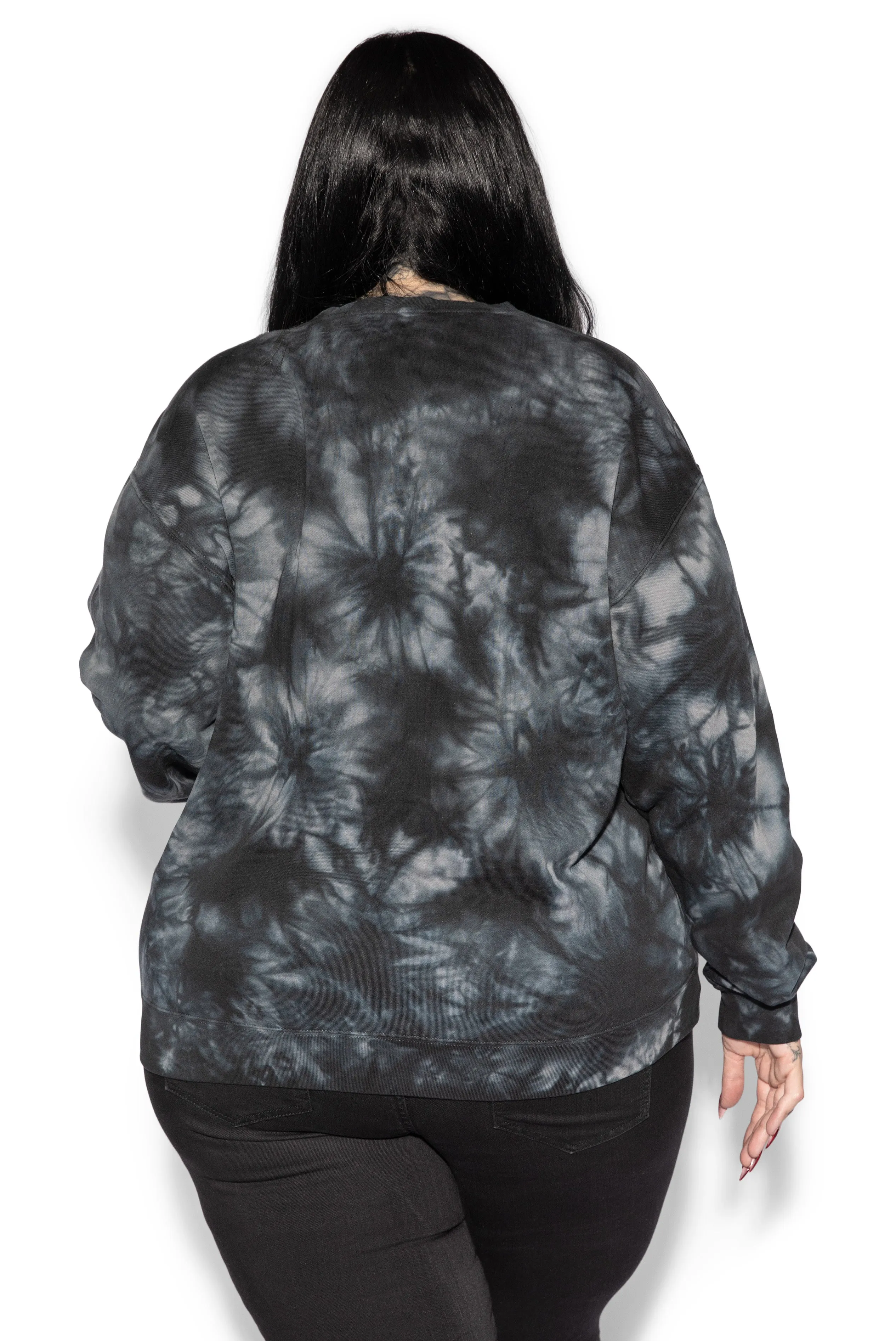 Haunted Hiss - Black Tie Dye Crewneck