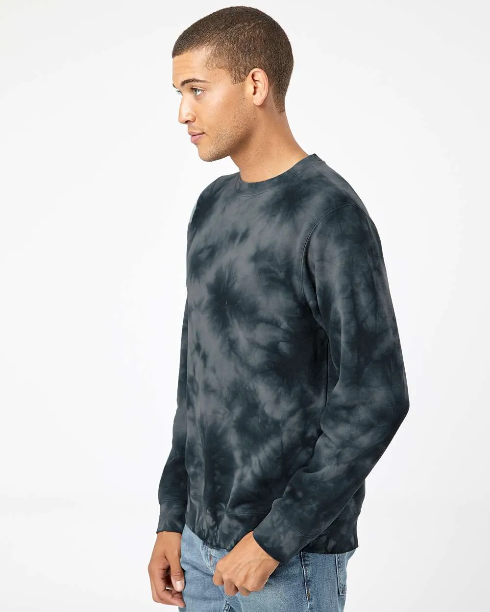 Independent Trading Co. Midweight Tie-Dyed Crewneck Sweatshirt PRM3500TD