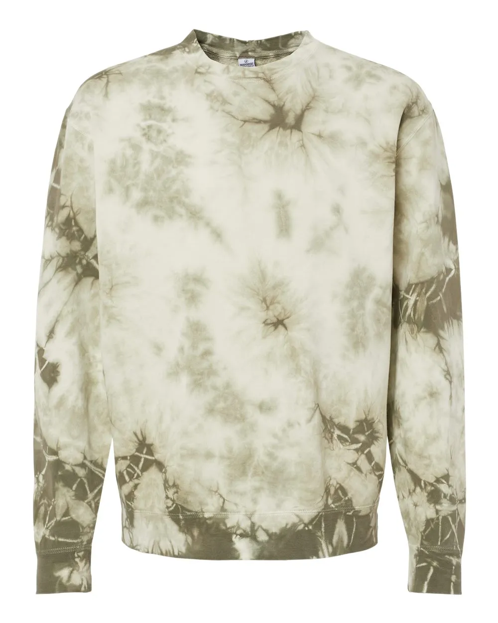 Independent Trading Co. Midweight Tie-Dyed Crewneck Sweatshirt PRM3500TD