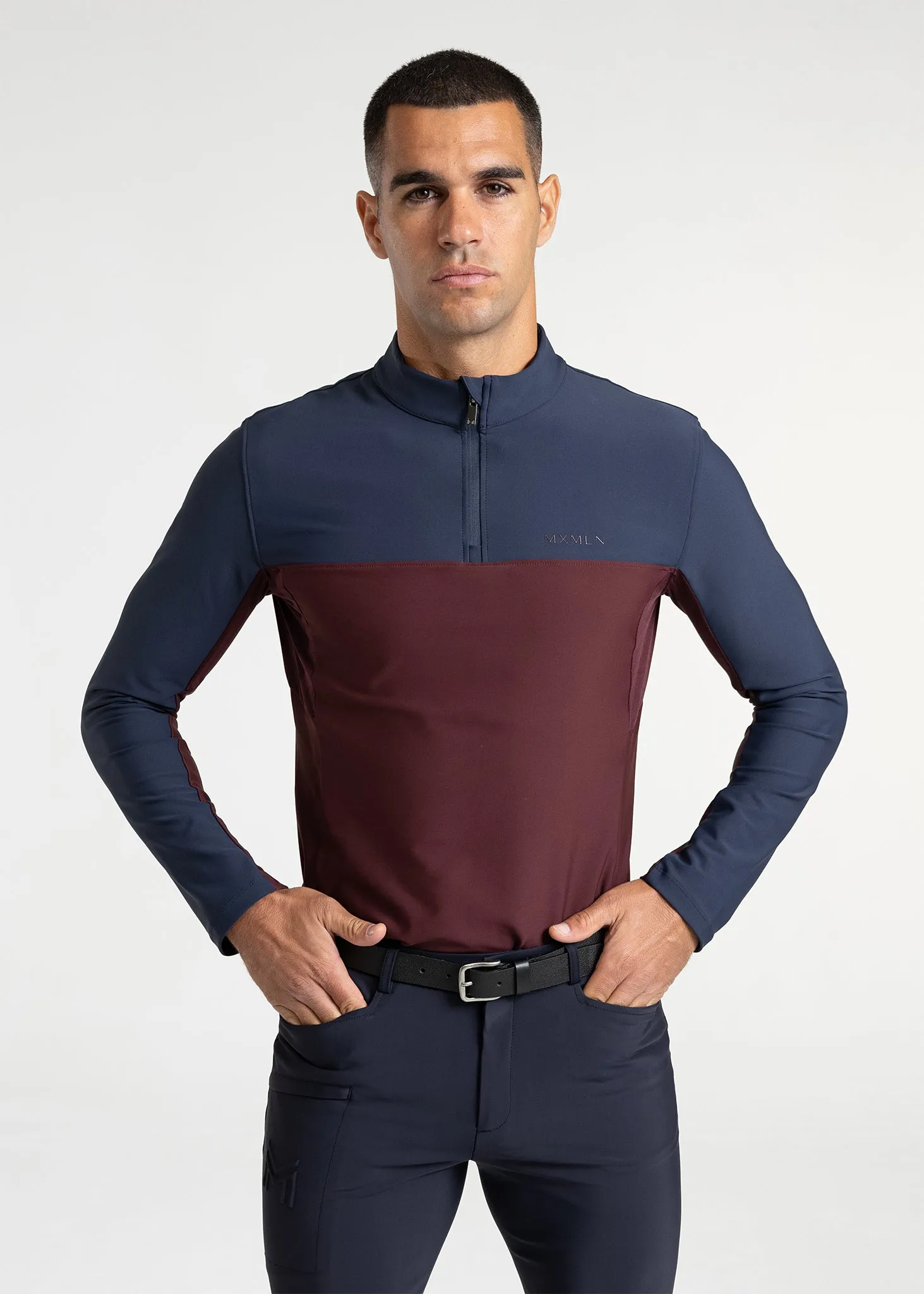 Kent Base Layer (Navy/Burgundy)