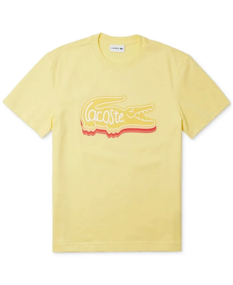 Lacoste Men's Short Sleeve Crewneck Logo Graphic T-Shirt