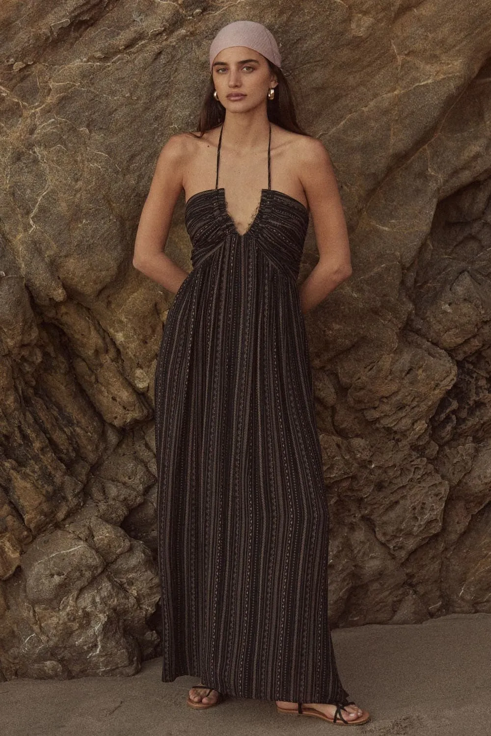 Marrakech Nights Halter Neck Maxi Dress