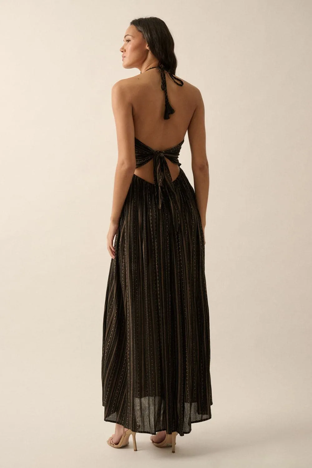 Marrakech Nights Halter Neck Maxi Dress