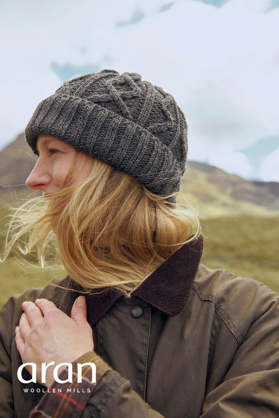 Merino Wool Diamond Stitch Hat