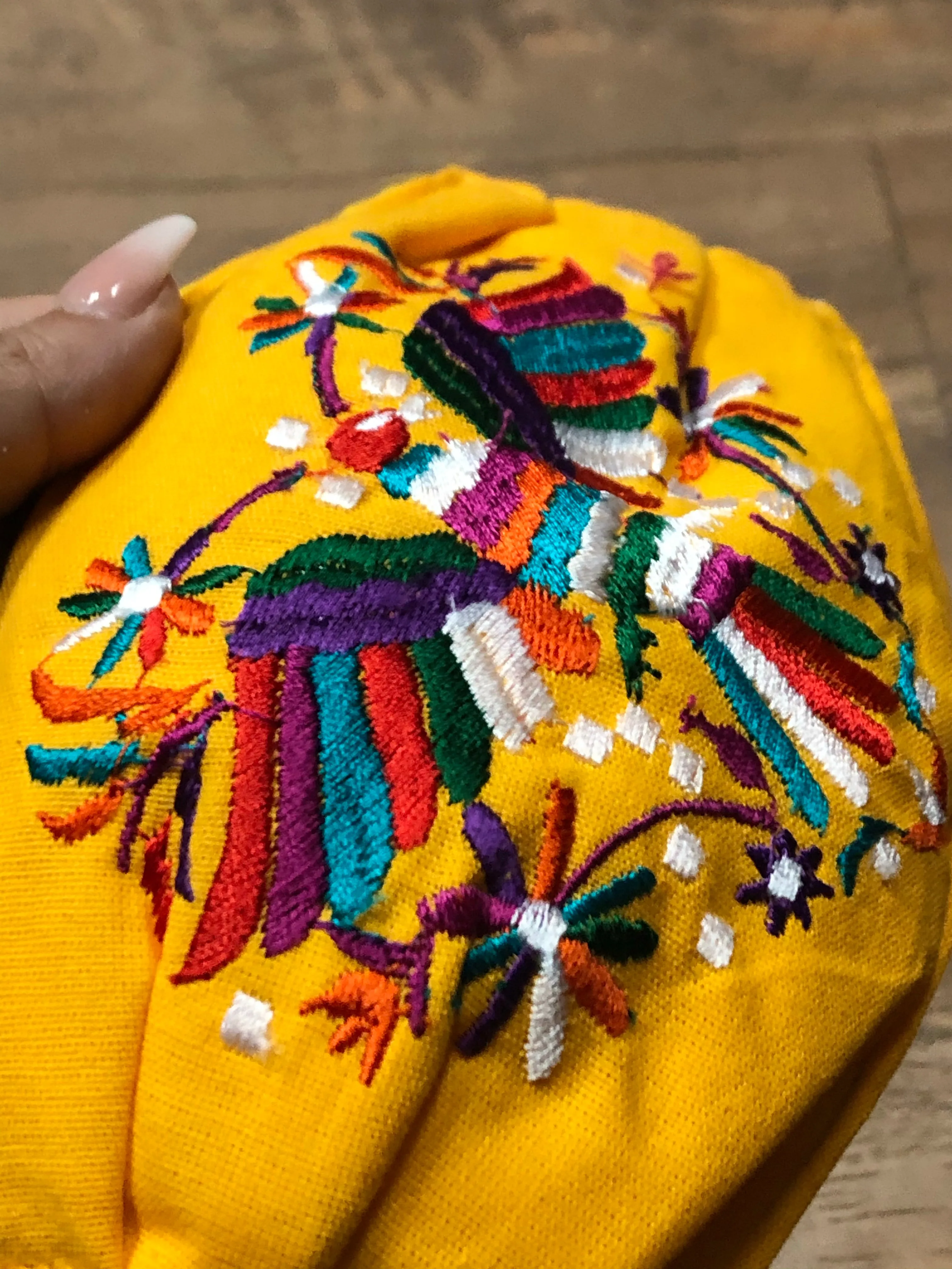 Mexican Embroidered Corazon Otomi Face Mask