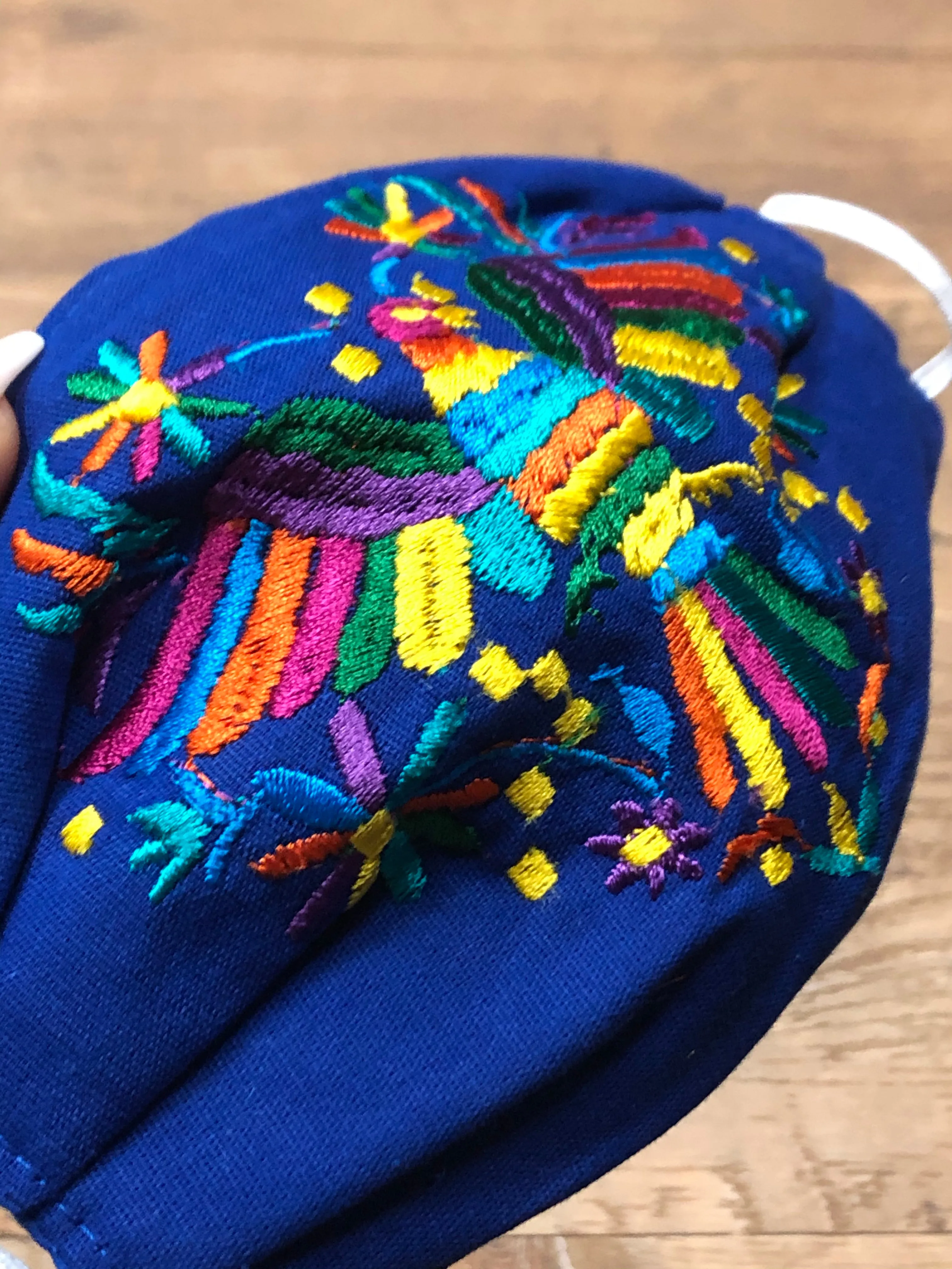 Mexican Embroidered Corazon Otomi Face Mask