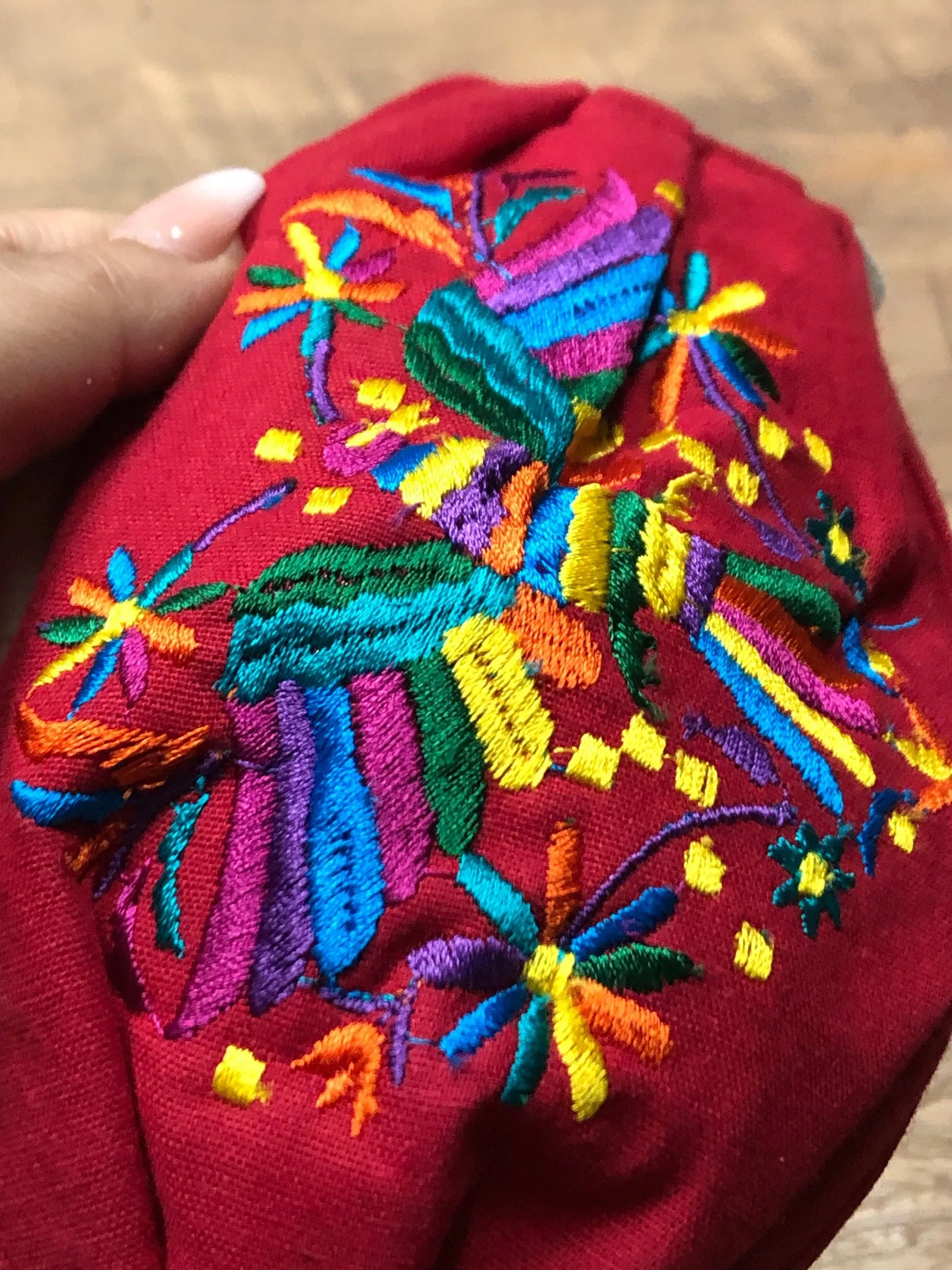 Mexican Embroidered Corazon Otomi Face Mask