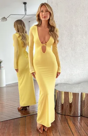 Monni Yellow Maxi Dress