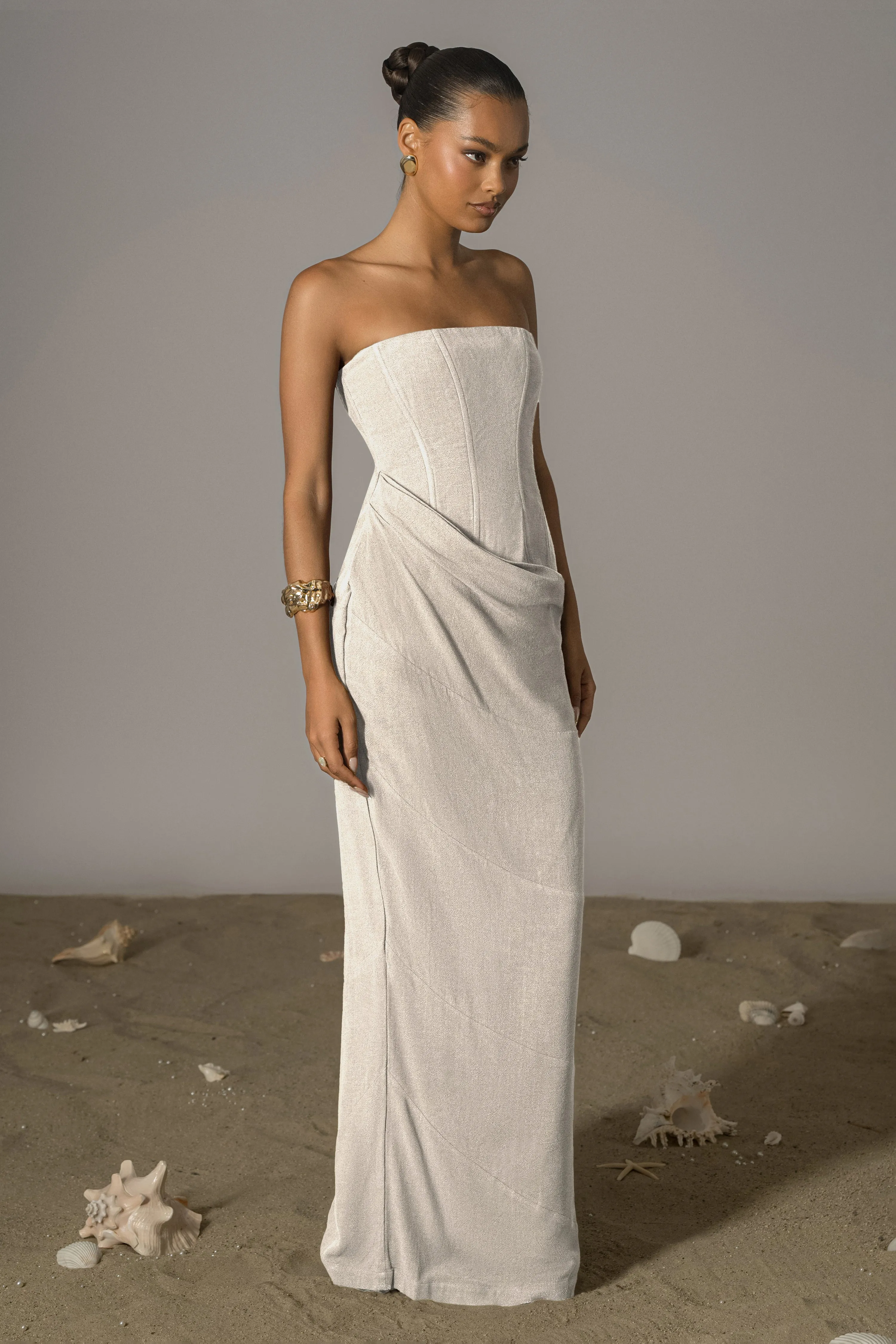 Natural Journey Linen Maxi Dress