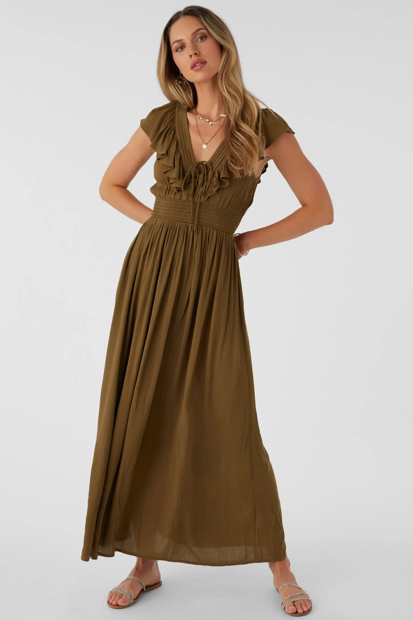 NOLEE SOLID MAXI DRESS