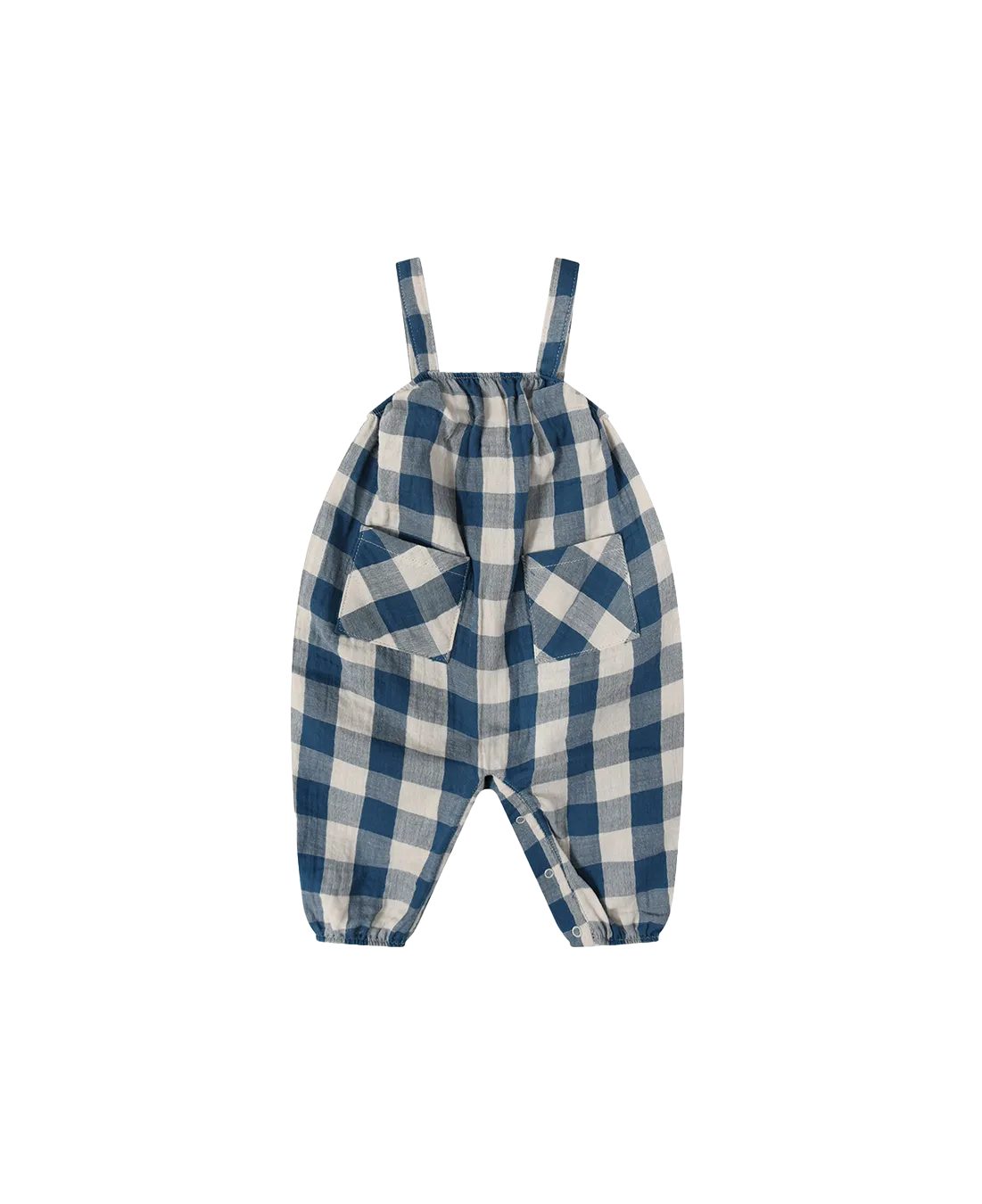 ONESIE ORGANIC ZOO POTTERY BLUE