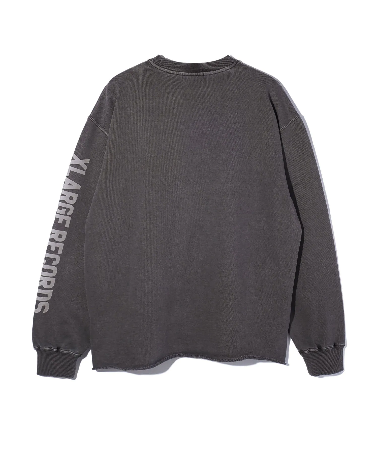 PIGMENT DYED RAW EDGE CREWNECK SWEATSHIRT