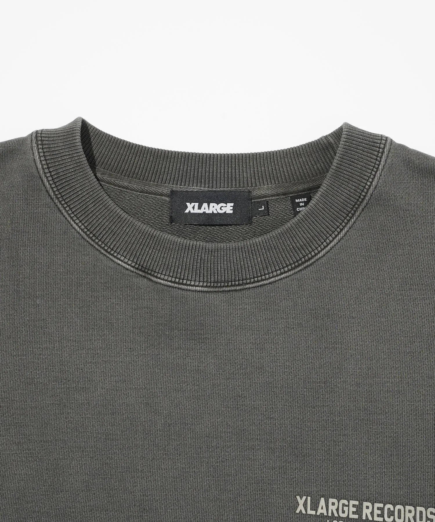 PIGMENT DYED RAW EDGE CREWNECK SWEATSHIRT